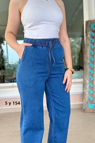 İnce Topuk Ultra Lycra Elastic Waist Jeans 5Y154