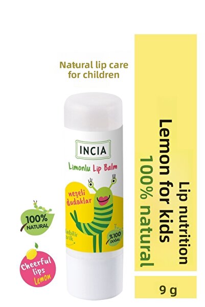Incia 100% Natural Kids Lip Nourishing Lemon Herbal Moisturizing Lip Care Cream 6 g