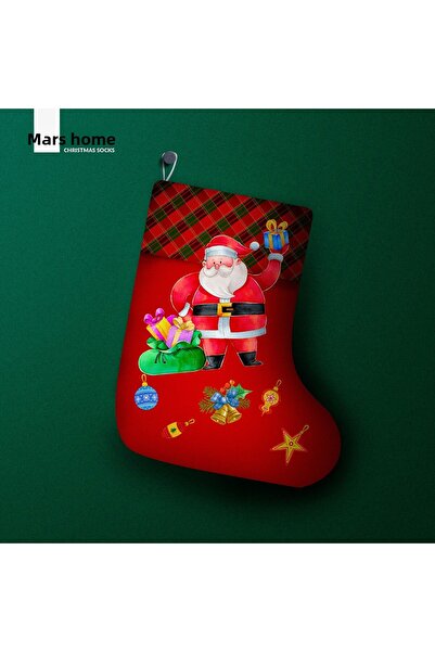 Marte Home حقيبة هدايا مزخرفة بنمط عيد الميلاد وعيد الميلاد