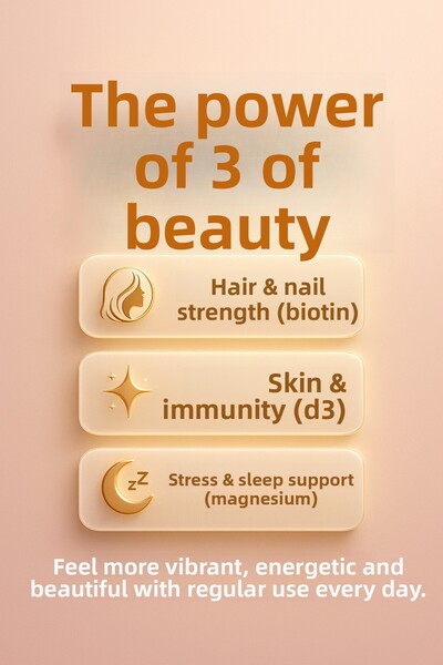 VİTASENT Beauty Package - Biotin Keratin - Magnesium Complex and D3 - Skin and Hair Care