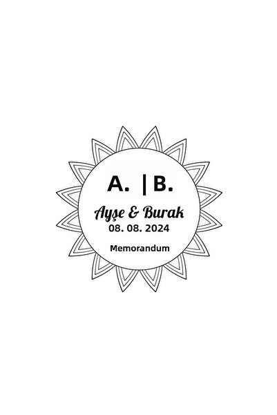 Reysa Tasarım ختم دائري منقوش على شكل ورقة شجر لحفلات الزفاف والخطوبة مقاس 3 ...