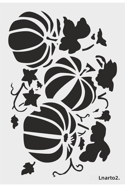 LİNEART قالب استنسل يقطين منقوش - Lnart02 مقاس 24x35 سم