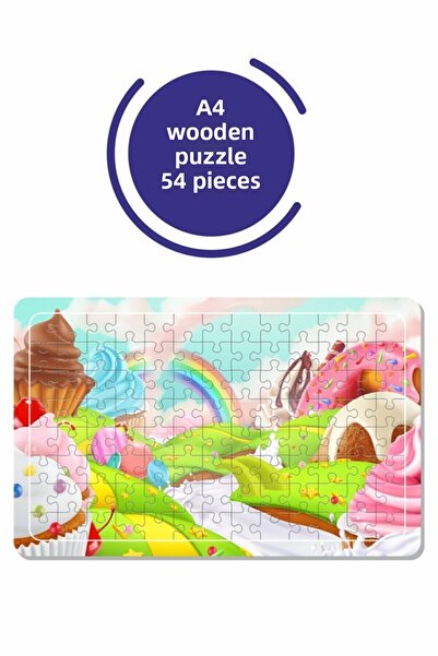 LİPYOS لغز فاكهي آند سويت فيجوال A4 مكون من 54 قطعة، لعبة، منشار تركيب