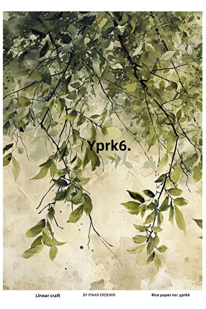 LİNEART YPRK6 ديكوباج نحاسي منقوش - سلسلة أوراق الشجر، 30x42