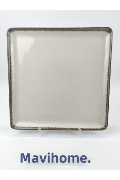 MAViHOME Tan Series 27 X 27 cm Cinnamon Square Presentation Plate Single