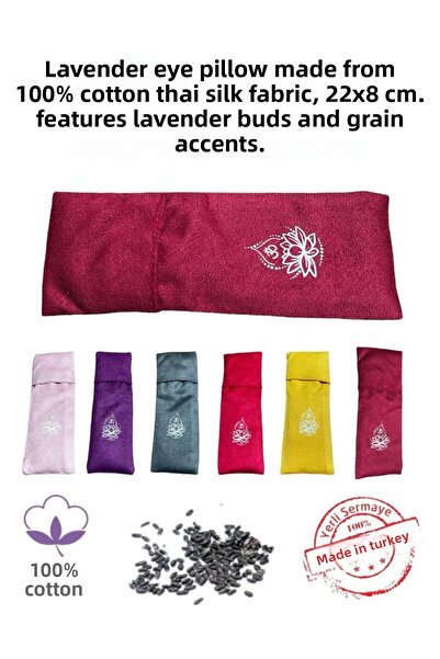 YOGAEZO Pernă pentru ochi yoga - Pernă pentru ochi yoga cu flori de lotus lavandă - Plasture pentru ochi relaxant pentru yoga