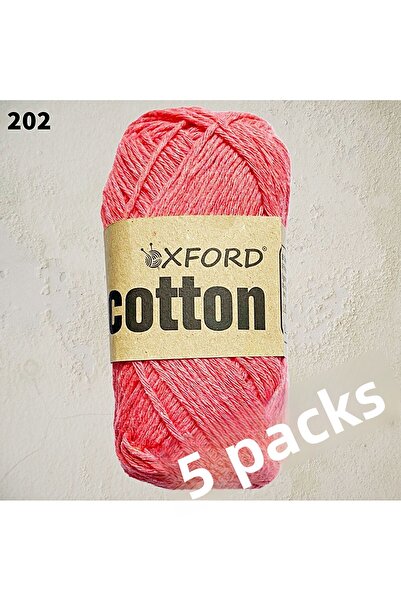 Oxford İplik 5 عبوات من القطن البيئي - 100 جرام 200 متر خيط حياكة من القطن ال...