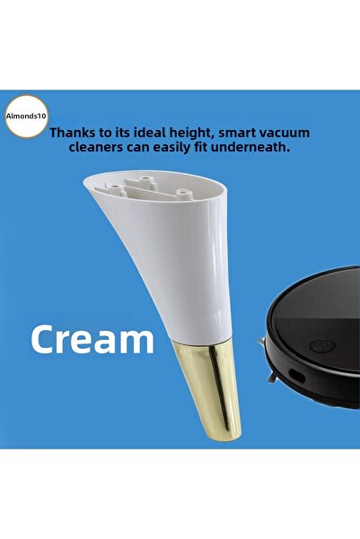 Badem10 Clara Set of 6 Furniture Sofa Sofa Console Bed Tv Unit Support Leg 18 Cm Legs Cream