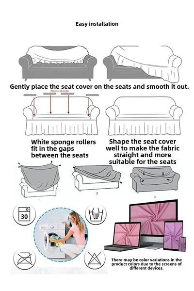 kanway Wrapped Sofa Set with Flexible and Washable Sofa Bed - 3 3 1 1 Couch Cover