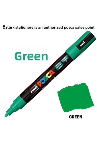 Uni Posca Green Marker Pc-3M (0.9-1.3mm) Poska Pc3M Pc - 3m
