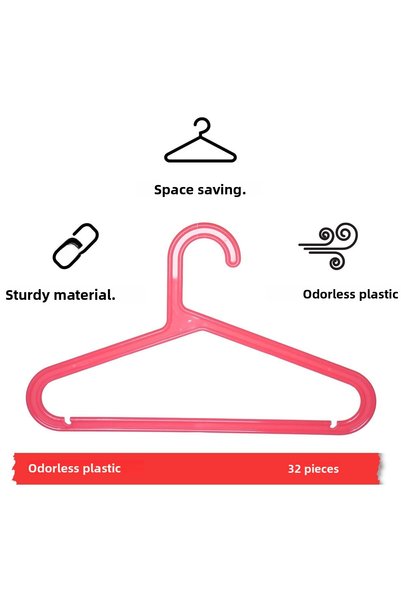 Huub Hanger Collection 32 Pieces Plastic Children's Hangers, Baby Hangers, Clothes Hangers, Colorful Hangers, Slim Hangers