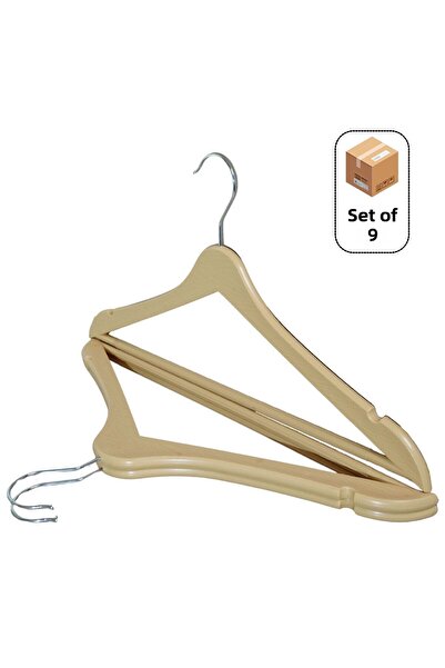 Huub Hanger Collection 9 bucăți de cuier cu aspect de lemn, cuier din plastic...