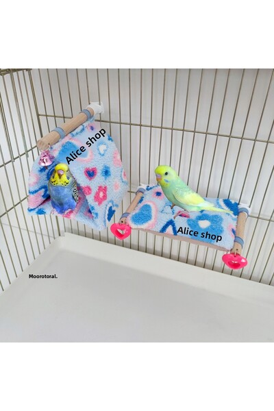 aliceshop Set of 2 Bird Beds and Tents for Budgerigars and Birds of Various Sizes
