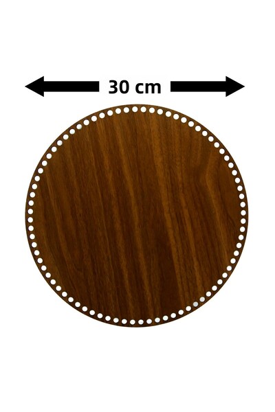 şamaksesuar Wooden Basket Tray Base 30 cm 3 mm Mdf (Brown Single Face) (2 Pie...