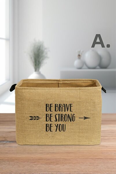 PH Prendi Home Be You Jute - Πτυσσόμενο καλάθι αποθήκευσης με οργάνωση μπάνιου και παιδικού δωματίου σε ντουλάπι 25x14x18