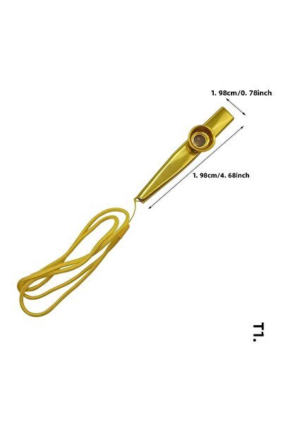 GMC MUSIC STORE Gmc Κρεμάστρα λαιμού με κορδόνι μεταλλικό Kazoo - Κίτρινο -