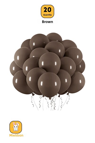 Mielibon 20 Pcs Brown Balloons - Pastel Color