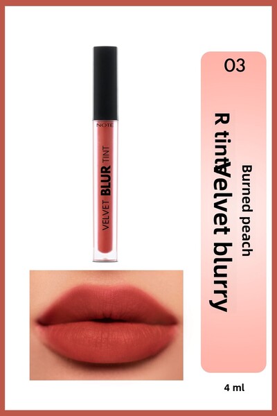 NOTE Velvet Blur Tint Velvet Finish Moisturizing Matte Lipstick - 03 Burnt Pe...