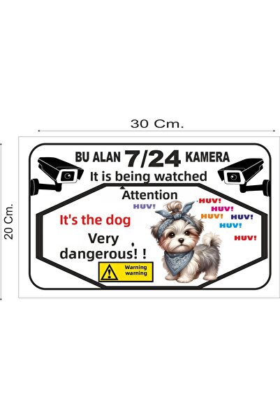 sıradışıhediyem تحذير: علامة تحذير معدنية للكلب (يمكنك طلب أي لون وسوف نرسله ...