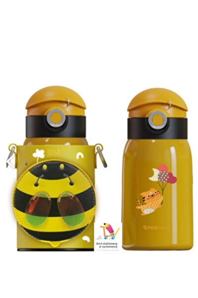 Vagonlife Cocosmile Special Boxed 470 ml Steel Thermos with Straw - Neck Hanging - 4 Different Models with Case