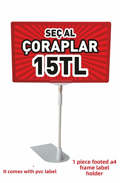 liyanamoda Buy Socks 15Tl Written Price Pvc Label A4 Standing Frame