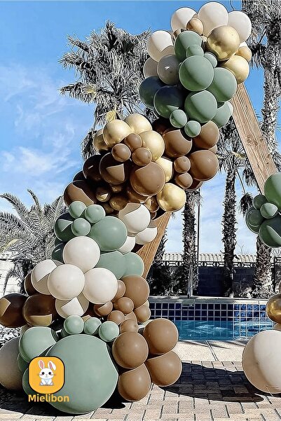 Mielibon 20 Pcs Brown Balloons - Pastel Color