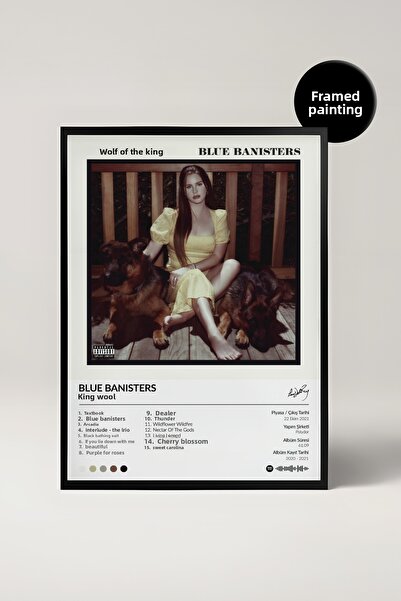 House Gorgeous Poster Spotify cu albumul Blue Banisters al lui Lana Del Rey, ...