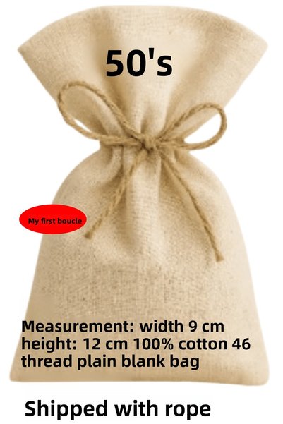 ilkadimbuklet 9 X 12 Natural Cotton Raw Cloth 50 Pieces Pouches, Wedding, Engagement, Invitation Lavender Soap, Gift, Cake