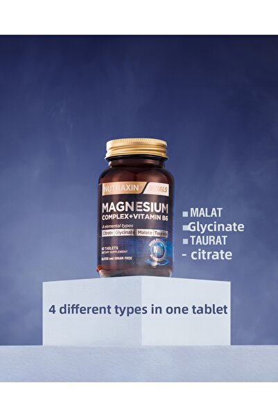 Nutraxin 60 قرصًا يحتوي على مركب المغنيسيوم وفيتامين ب6 + 100 مل جل منظف للوج...