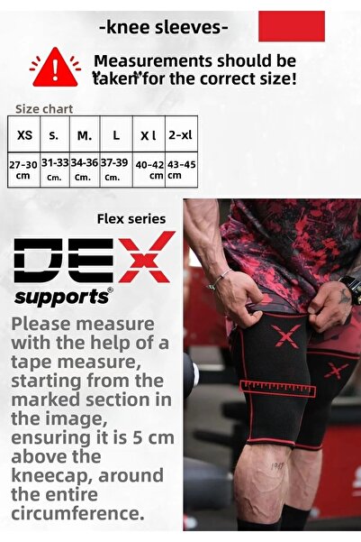 Dex Supports أساور معصم للياقة البدنية + أساور للركبة للياقة البدنية وأكمام للركبة + 8 أشرطة رفع للركبة 3 عبوات