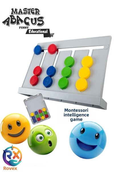 Rovexa لعبة ماستر أباكوس روبيك أباكوس مونتيسوري الرقمية مع بطاقات اللعب