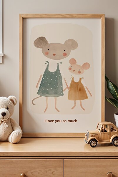 HİGUERA Mother Mouse And Child Love - Πίνακας παιδικού και βρεφικού δωματίου ...