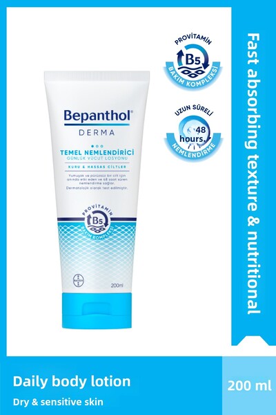 Bepanthol Moisturizing Daily Body Lotion for Dry and Sensitive Skin Types 200 ml