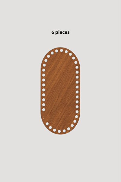 Lucena قاعدة صينية خشبية مربعة 21x21 سم 6 قطع جوز 3 مم