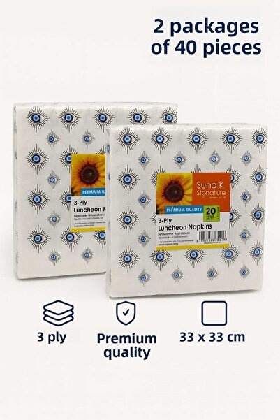 CKM silikon مجموعة سونا كيه المميزة – مناديل مزخرفة فاخرة من 3 طبقات