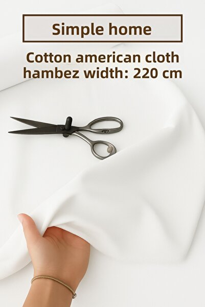 SADEN HOME Țesătură de pânză americană - Țesătură de pânză brută - Țesătură Punch - Pernă de șold-Husă de masă-Runner-Căptușeală-Tapiterie albă