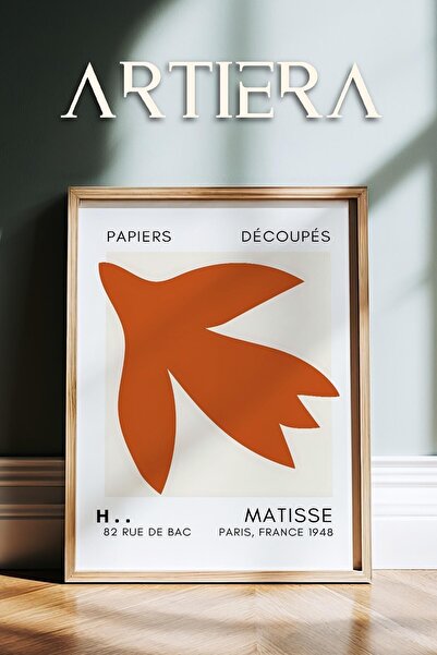 HİGUERA Σειρά Matisse Paper Cuttings Terracotta Abstract Tulip Ζωγραφική τοίχ...