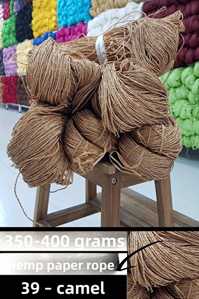 Diva İplik 350-400 γραμμάρια νήματα χαρτιού - 39 - Camel