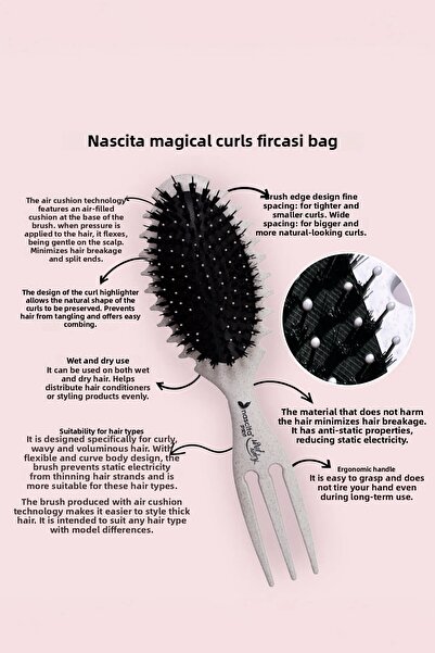 nascita Βούρτσα μαλλιών Magical Curls για ενίσχυση των μπούκλων / Μεγάλο μέγεθος - 55