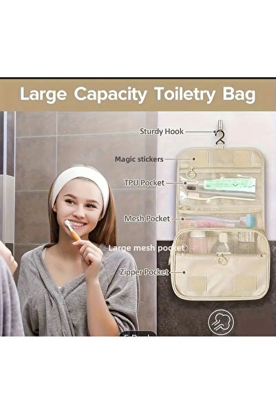 Marmara Makeup Bag with Strap, Large Capacity, New Design, Practical