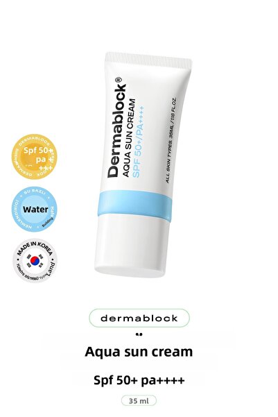 DERMABLOCK Water-Based Korean Sunscreen Aqua Sun Cream Spf 50 + Pa ++++