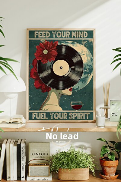 tablodea Pictură retro abstractă cu femei, cu text decorativ, cu apă, Pintere...