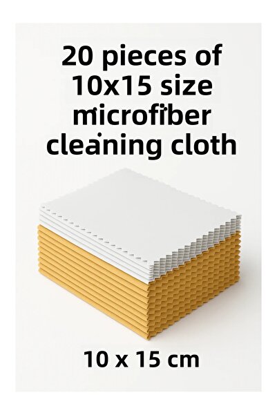 LookBuyTake 20 bucăți cârpă de curățat din microfibră maro 10X15 cm |   Telev...