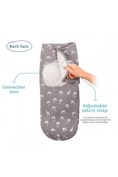 Sevi Bebe Interlock Baby Swaddle Art-118 Swan Pattern
