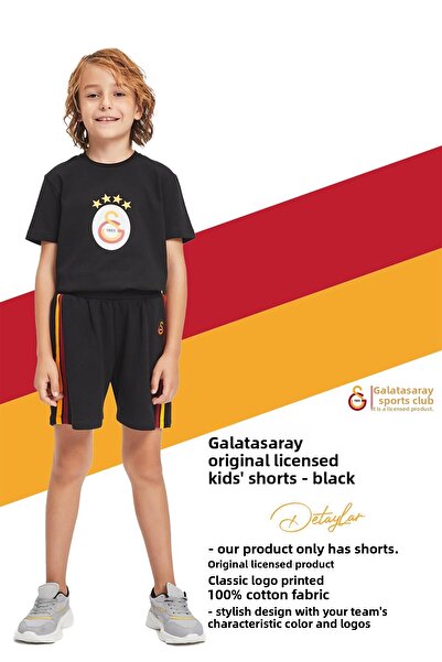 Galatasaray Original Licensed Children's Shorts Black