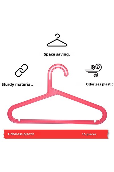 Huub Hanger Collection 16 Pieces Plastic Children's Hanger, Baby Hanger, Clothes Hanger, Colorful Hanger, Slim Hanger