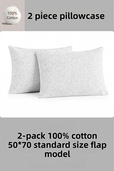 OZNHOME غطاء وسادة قطني 100% مكون من قطعتين مقاس 50*70