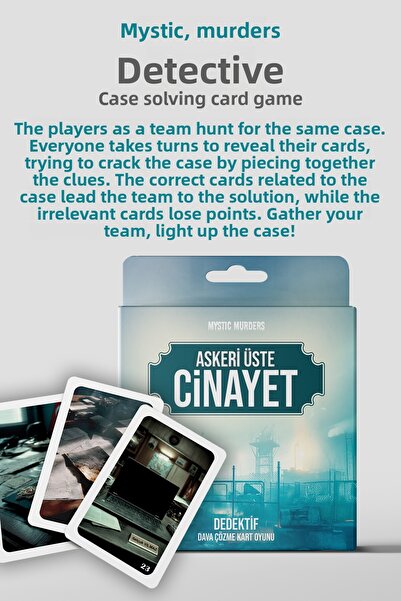 Planet Butik لعبة بطاقات المحققين الغامضة - جريمة قتل عسكرية