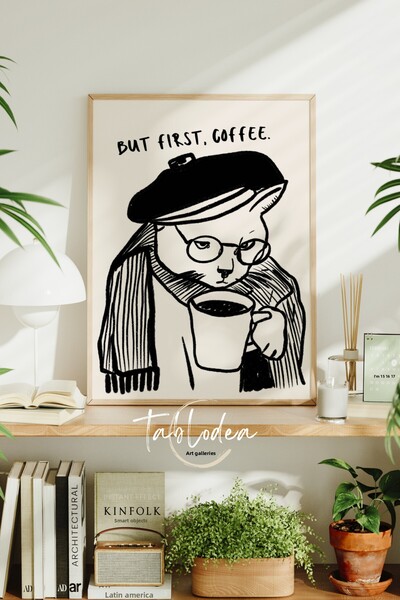 tablodea Poster înrămat cu decor modern pentru colțul de cafea de pe Pinteres...