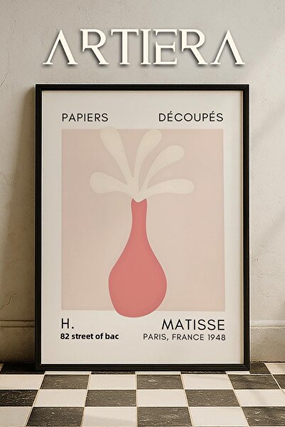 HİGUERA Matisse Paper Cuttings Series Dusty Pink Abstract Βάζο Ζωγραφική τοίχ...